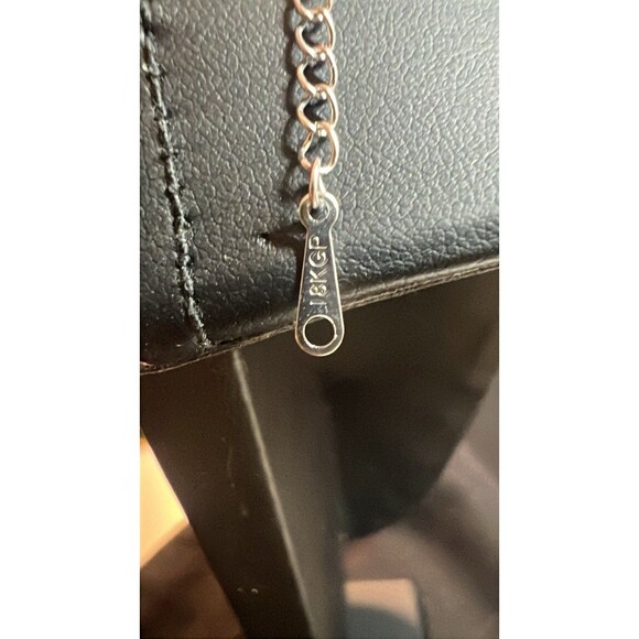 18K White Gold Plated Necklace with .925 Sterling Silver Rhinestone Pendant - Picture 4 of 5